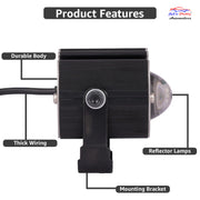 Auto Pearl One-Lens Crown Spotlight Voltage 12V and Power 12W fog light Emitting Diode compatible with All Bike and Car