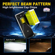 Auto Pearl H7 180W LED Warm White light Headlight with Better Dissipation Turbo Fan, 4300K, 12000LM Headlight Bulb (Pack of 2)