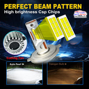 Auto Pearl H4 LED Headlight Bulb for Car 280W 18000LM 6000K (White Light LED Headlight Bulb) compatible with All Car (Pack of 2)