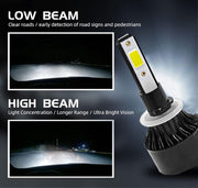 Auto Pearl 880/881/H27/H27SB Car LED Foglight Bulb, 80W 3500LM 6000K (White Light LED Foglight Bulb) (Pack of 2)