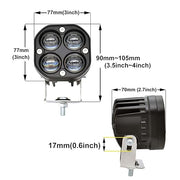 4 LED Super Bright White Flashing light for All Bike (Pack of 1)