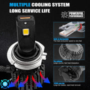 Auto Pearl H7 LED Headlight Bulb for Car 100W 12000LM 6000K (White Light LED Headlight Bulb) compatible with All Car (Pack of 2)