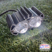 Auto Pearl Car Double Crown Spotlight Voltage 12-80V and Power 24W Fog light Emitting Diode compatible with All Car
