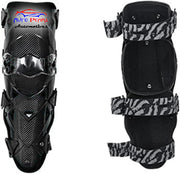 Auto Pearl Carbon Fiber Motorcycle KneePads Motocross Motorcycle Motorsport Racing Riding Knee Pads Protective Gear KneePads (Black, 2 Pcs)