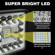 Auto Pearl Front fog lights 4Inch 41LED 12V-16W Work Light Headlight Motorcycle Driving Fog Lamp Spotlight compatible with All Bikes and Cars