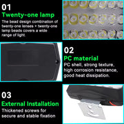 Auto Pearl Auxiliary 21Led Light, 12V-24W, 3Modes White / Yellow / Yellow-White | High Brightness Driving Lamp, Work Spot Lights compatible with All Bike and Car (Pack of 2)