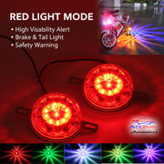 Auto Pearl Motorcycle RGB Star Light Flash Chassis Strobe Light Underglow Ambient RGB Dash Light 12V-30W Motorbike LED compatible with All Bike (Pack of 2)