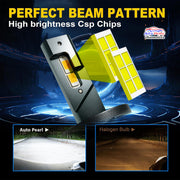 Auto Pearl H4 180W LED Warm White Light Headlight with Better Dissipation Turbo Fan, 4300K, 12000LM Headlight Bulb (Pack of 2)