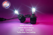 Auto Pearl 9006/HB4 Bulb Type LED Headlight Bulb 80W 14000LM 4300K Warm White, 4-Side Fog Light 9006/HB4 compatible with All Car (Pack of 2)
