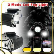 Auto Pearl Motorcycle Double Crown Spotlight Voltage 12-80V and Power 24W Motorcycle fog light Emitting Diode compatible with All Bike