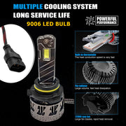 Auto Pearl 9006/HB4 LED Headlight Bulb for Car 220W 14000LM 6000K (White Light LED Headlight Bulb) compatible with All Car (Pack of 2)