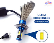 Auto Pearl High Power Z3 with copper strip Heatsink H4 Headlight Led Bulb for car & Commercial Vehicles (Pack of 2)