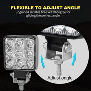 Auto Pearl 6cm 18W Mini Ultra Thin LED Work Light Spot Beam LED Pods Driving Lights 12V-60V Offroad Fog Lamps compatible with All Bike and Car