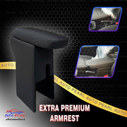 Auto Pearl Premium Car Armrest with Storage Box, High-Density Foam, Nappa Leatherette Black with double Stitching, No Obstruction to Rear Window Buttons, for Liva-2010-2014