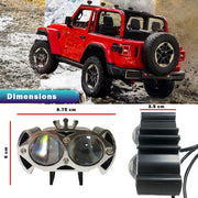 Auto Pearl Car Double Crown Spotlight Voltage 12-80V and Power 24W Fog light Emitting Diode compatible with All Car