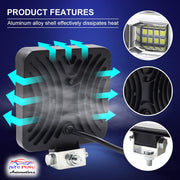 Auto Pearl Front fog lights 4Inch LED Work Light Headlight 12V-15W Driving Fog Lamp Spotlight compatible with All Bike and Car