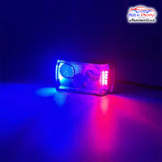 Auto Pearl 3 EYE LED Lens Fog Flashing Light, 12V-10W White, Yellow & Blue-Red Amber Auxiliary Projector Spot Lights compatible with All Bikes and Cars