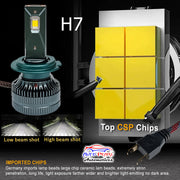 Auto Pearl H7 180W LED Warm White light Headlight with Better Dissipation Turbo Fan, 4300K, 12000LM Headlight Bulb (Pack of 2)