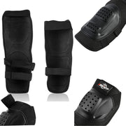 Bike Riding Knee & Elbow Guard Motorcycle Bike Racing compatible with All Bike Black (Pack of 4)