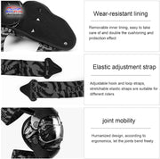 Auto Pearl Carbon Fiber Motorcycle KneePads Motocross Motorcycle Motorsport Racing Riding Knee Pads Protective Gear KneePads (Black, 2 Pcs)