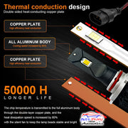 Auto Pearl 9005/HB3 LED Headlight Bulb for Car 100W 12000LM 6000K (White Light LED Headlight Bulb) compatible with All Car (Pack of 2)