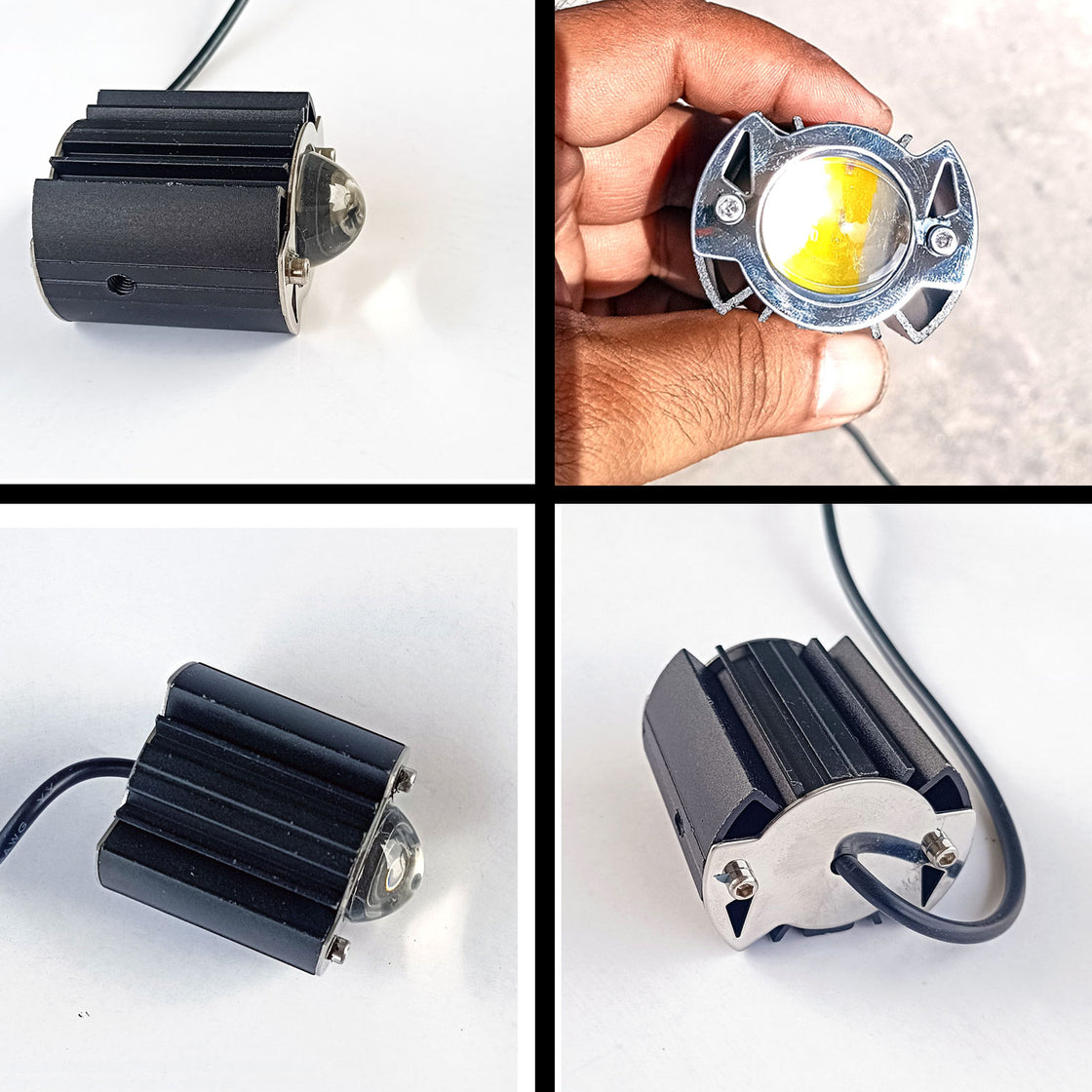 Spot Light Dual Mode Yellow/White Mini Fog Light for All Bike (Pack of ...