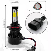 Auto Pearl 9012 80W LED Headlight with Better Heat Dissipation 6000K, 3500LM Water Resistant White Light (Pack of 2)