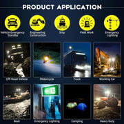Auto Pearl 12LED Round White, Yellow 12V-30W, Foglight Flashing Light, Work Spot Lights compatible with All Bike and Car