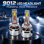 Auto Pearl 9012-6500K 480W (240W Each), 36000LM LED Headlight Bulb with rear cooling Fan for Car (Cool White Light LED Headlight Bulb)