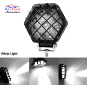 Auto Pearl 9 LED Work Light with Protective Grill, 12V-80V DC Auxiliary Driving Light, Spot Flood Beam Off Road Lamp compatible with All Bike and Car