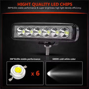 6 LED Waterproof LED Off Road Driving Flood light (Pack of 1)