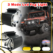 Auto Pearl Car Double Crown Spotlight Voltage 12-80V and Power 24W Fog light Emitting Diode compatible with All Car