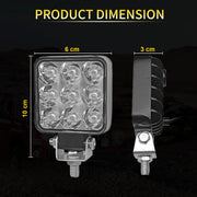 Auto Pearl 6cm 18W Mini Ultra Thin LED Work Light Spot Beam LED Pods Driving Lights 12V-60V Offroad Fog Lamps compatible with All Bike and Car