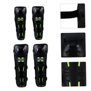 Bike Knee Pads and Elbow Pads Protective Set for Motorcycle, Riding, Cycling and Multi Sports Safety Protection Compatible with Motorcycle (Lemon Green, 4 Pcs)