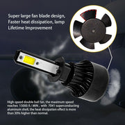 Auto Pearl H1 LED Headlight/Sidelight/Turning light Bulb for Car 80W 3500LM 6000k (White Light LED Headlight Bulb) Pack of 2