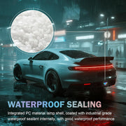 Auto Pearl RGB Color Triangle Brake LED Light, Anti-Rear-End Collision Strobe Tail Light, Super Bright Waterproof Triangle Warning Flash Lamp, Universal Truck Tail Light with Running and Flashing Modes