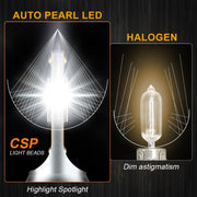 Auto Pearl 9006/HB4 LED Headlight Bulb for Car 220W 14000LM 6000K (White Light LED Headlight Bulb) compatible with All Car (Pack of 2)