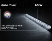 Auto Pearl 85cm LED Light Bar for Car, Cool White Light, 120W Waterproof High Brightness Driving Fog Light compatible with All Car (Pack of 1)