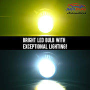 Auto Pearl Motorcycle H4 30W LED Headlight with Fan Heat Dissipation Dual Beam White and Yellow, Flash Yellow and White Light compatible with All Bikes and Cars