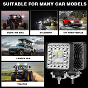 Auto Pearl Front fog lights 4Inch 41LED 12V-16W Work Light Headlight Motorcycle Driving Fog Lamp Spotlight compatible with All Bikes and Cars