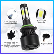 Auto Pearl 9006 LED-Headlight Bulb for Car 80W 3500LM 6000K, White (9006 Car LED-Headlights Bulb), Pack of 2