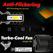 Auto Pearl H3 Car LED Foglight Bulb, 80W 3500LM 6000K (White Light LED Foglight Bulb/Auxiliary Lights) Pack of 2