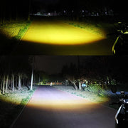 Auto Pearl Motorcycle 2-Projector Lens Driving Lights Yellow / White LED Spot light 15W Dual Color Mode Fog Lights compatible with All Bike and Car