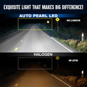 Auto Pearl Motorcycle H4 30W LED Headlight with Fan Heat Dissipation Dual Beam White and Yellow, Flash Yellow and White Light compatible with All Bikes and Cars