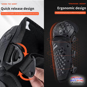 Auto Pearl Motorcycle Knee Pads and Elbow Pads Protective Set for Riding, Cycling and Multi Sports Safety Protection compatible with All Bike (Black, 4 Pcs)