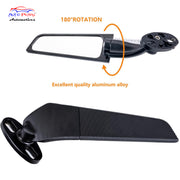 Auto Pearl Motorcycle Rear View Mirrors with LED Turn Signal Light Stealth Mirror Compatible with K-awasaki Ninja 500 650 Ninja 400 300 ZX6R, H-onda CBR300R CBR500R CBR600RR, S-uzuki GSXR 600 750 1000