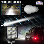 Auto Pearl Front fog lights 4Inch LED Work Light Headlight 12V-15W Driving Fog Lamp Spotlight compatible with All Bike and Car