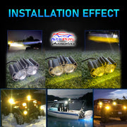 Auto Pearl Car Double Crown Spotlight Voltage 12-80V and Power 24W Fog light Emitting Diode compatible with All Car