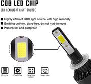 Auto Pearl 880/881/H27/H27SB Car LED Foglight Bulb, 80W 3500LM 6000K (White Light LED Foglight Bulb) (Pack of 2)