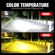 Auto Pearl Car Double Crown Spotlight Voltage 12-80V and Power 24W Fog light Emitting Diode compatible with All Car